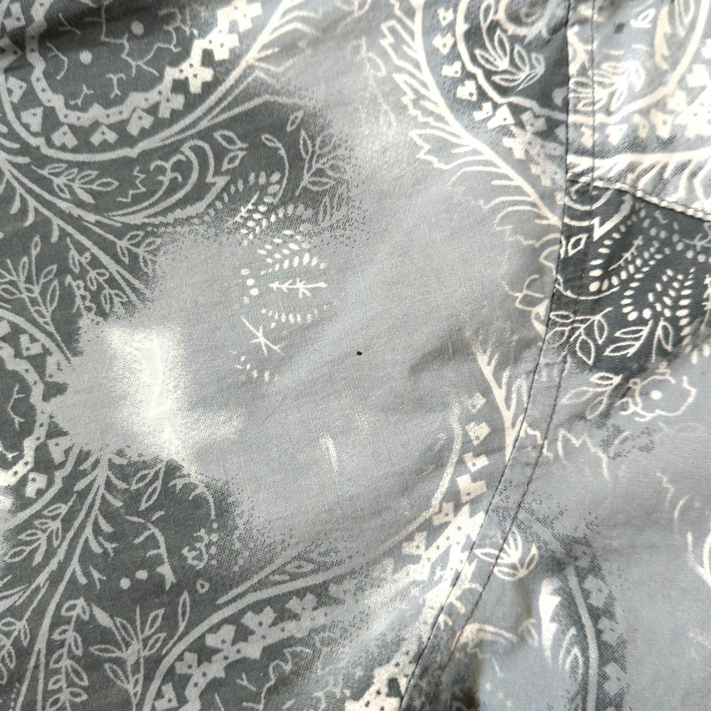 Wrangler Retro Mens Large Blue Gray Paisley Western Snap Long Sleeve Shirt - Picture 9 of 9